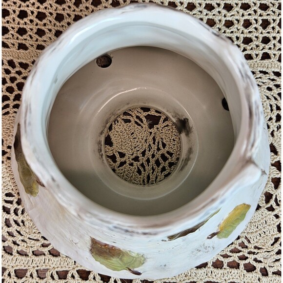 Yankee Candle Ceramic Autumn Leaf Aspen Tree Jar Shade Topper & Underplate (read - Picture 5 of 12